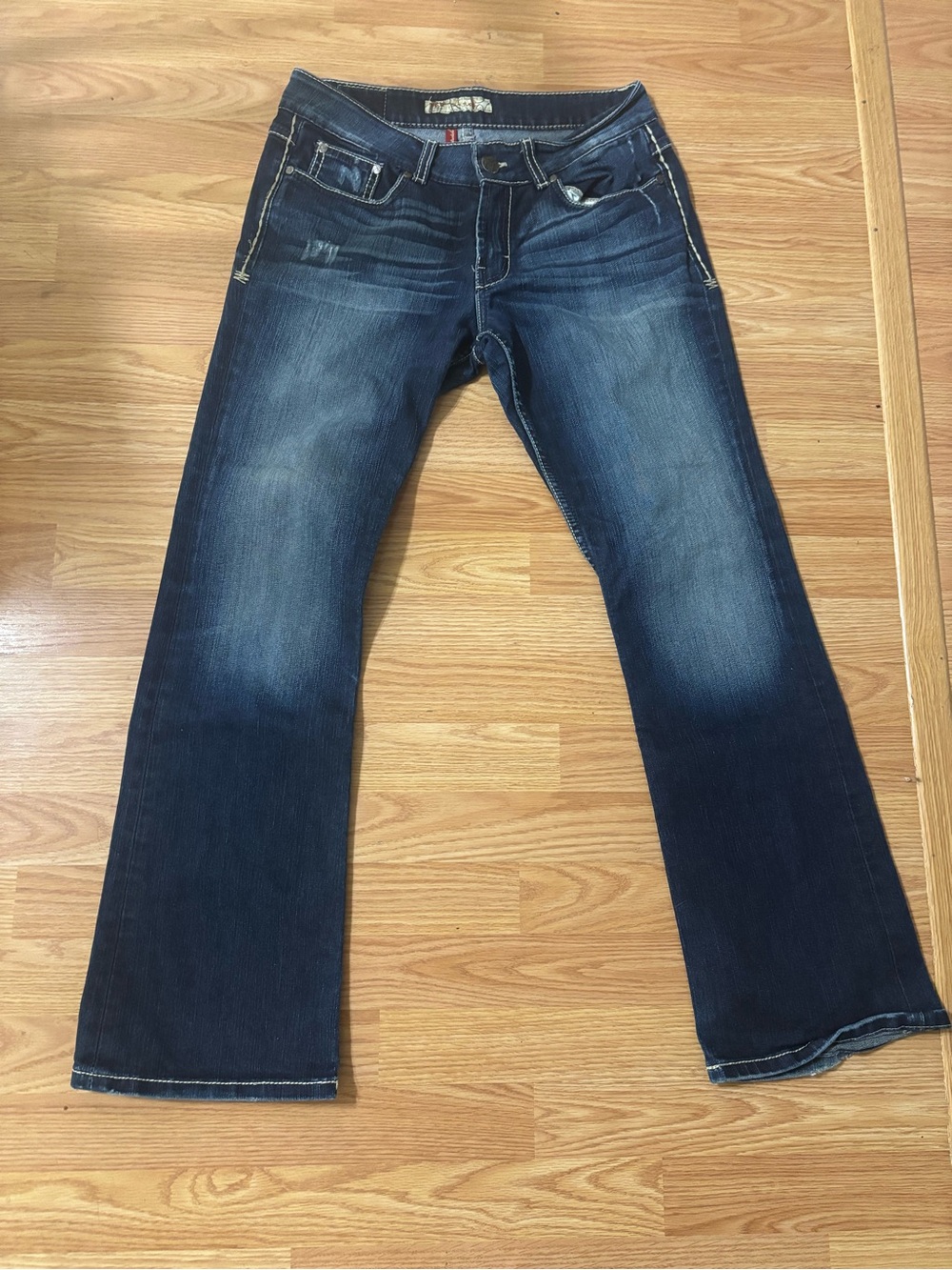 BKE Women's Dark Indigo Flare Jeans